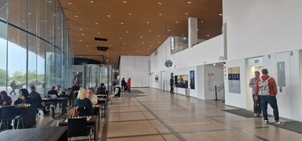 Inside view of the Oodi Central Library in Helsinki
