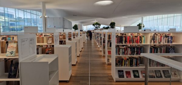 Inside view of the Oodi Central Library in Helsinki