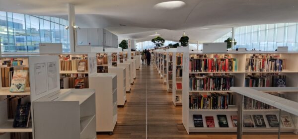 Inside view of the Oodi Central Library in Helsinki